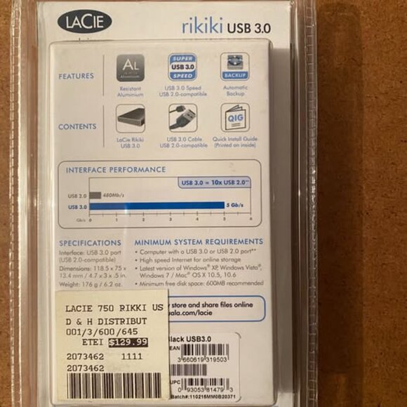 LaCie rikiki 750 GB disk - Picture 2 of 2